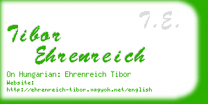 tibor ehrenreich business card